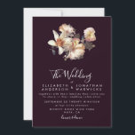 Plum Antiek  Romantic Wedding Invitation Kaart<br><div class="desc">Mooie donkere donkere antiek  Romance Wedding Invitation met een mooie elegante florale afbeelding. Mooie antiek kleuren en  charme. Formele en bohemische trouwthema's passen perfect bij deze uitnodiging en geven je romance aan je feest.</div>