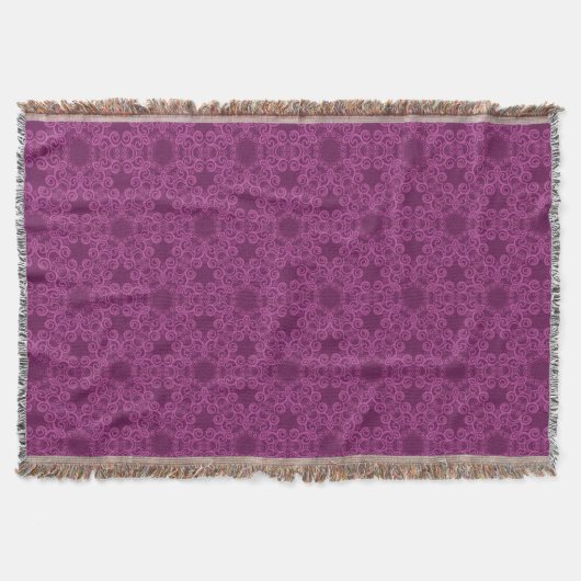 Plum Arabesque Pattern Deken (Voorkant)