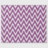 Plum Asian Moods Ikat Chevrons Cadeaupapier (Vlak)