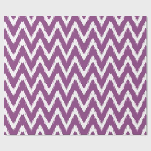 Plum Asian Moods Ikat Chevrons Cadeaupapier (Vlak)