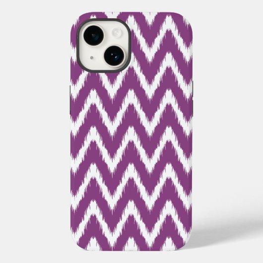 Plum Asian Moods Ikat Chevrons Case-Mate iPhone Case (Achterkant)