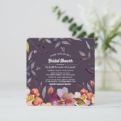 Plum Autumn Floral Vrijgezellenfeest Kaart (Staand voorkant)