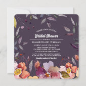 Plum Autumn Floral Vrijgezellenfeest Kaart (Voorkant)