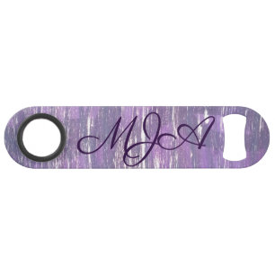 Plum Bar   Chic Paars Silver Splatter Brusking Speed Flessenopener