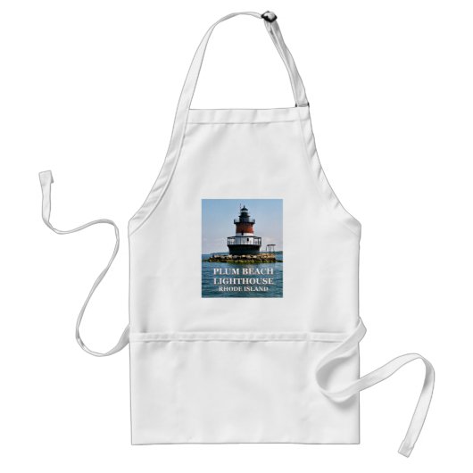 Plum Beach Lighthouse, Rhode Island Apron Standaard Schort (Voorkant)