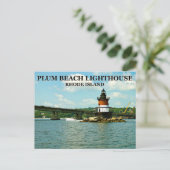 Plum Beach Lighthouse, Rhode Island Briefkaart (Staand voorkant)