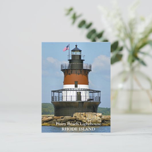 Plum Beach Lighthouse, Rhode Island Briefkaart (Staand voorkant)