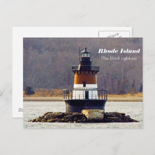 Plum Beach Lighthouse Rhode Island briefkaart (Voorkant / Achterkant)
