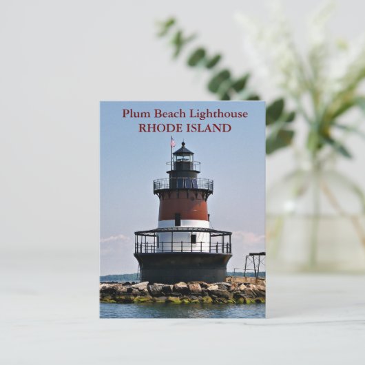 Plum Beach Lighthouse, Rhode Island Briefkaart (Staand voorkant)