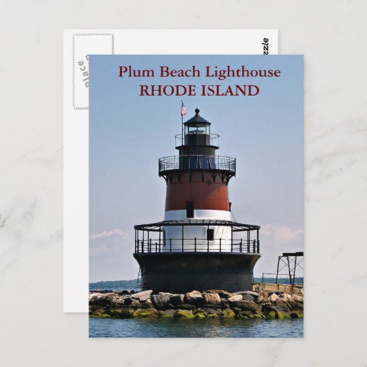 Plum Beach Lighthouse, Rhode Island Briefkaart (Voorkant / Achterkant)