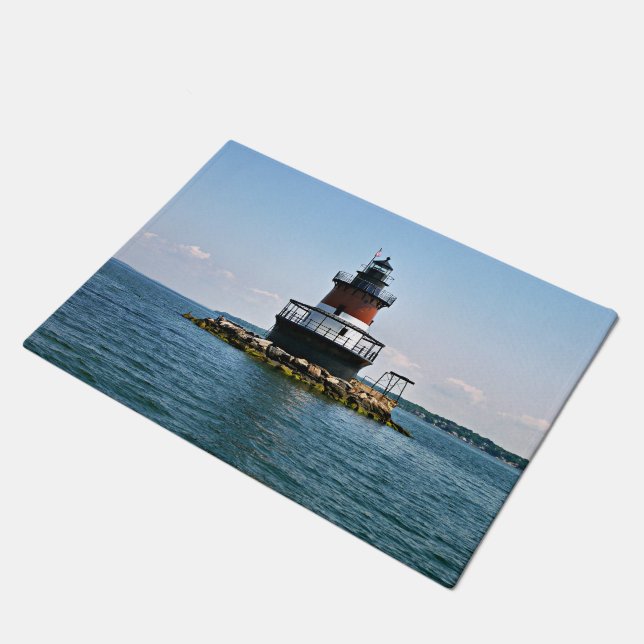 Plum Beach Lighthouse, Rhode Island Door Mat (Schuin)