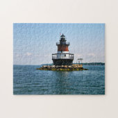 Plum Beach Lighthouse, Rhode Island Jigzaag Puzzle Legpuzzel (Horizontaal)