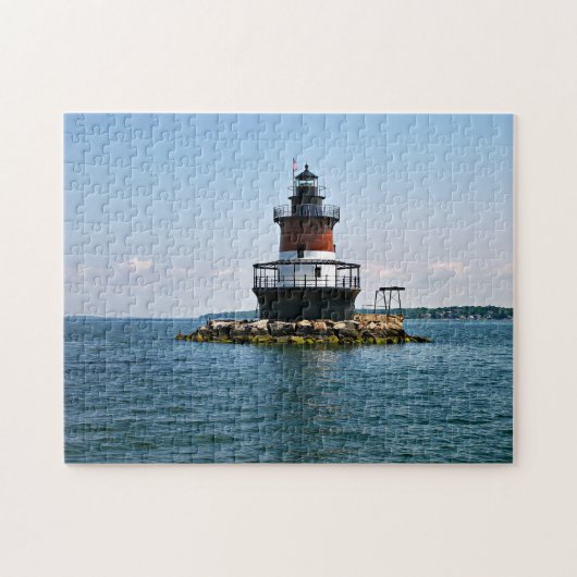 Plum Beach Lighthouse, Rhode Island Jigzaag Puzzle Legpuzzel (Horizontaal)