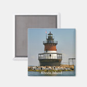 Plum Beach Lighthouse, Rhode Island Magnet (Voorkant / Achterkant)