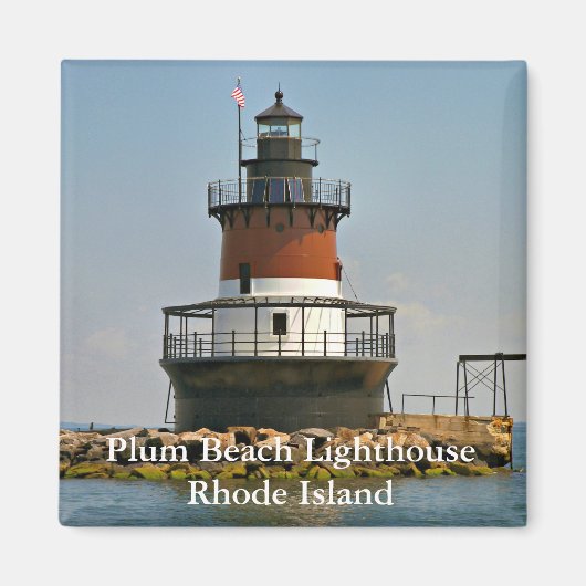 Plum Beach Lighthouse, Rhode Island Magnet (Voorkant)