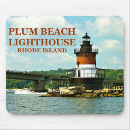 Plum Beach Lighthouse, Rhode Island Mousepad Muismat