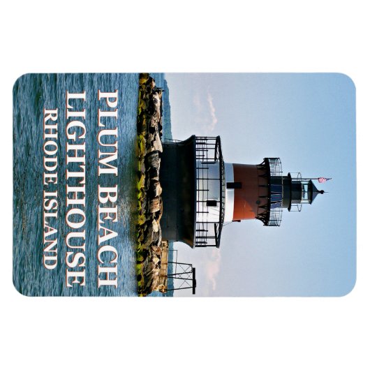 Plum Beach Lighthouse, Rhode Island Photo Magnet Magneet (Horizontaal)