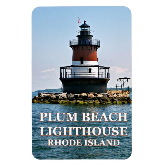 Plum Beach Lighthouse, Rhode Island Photo Magnet Magneet (Verticaal)