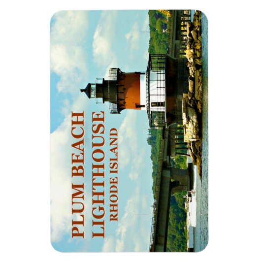 Plum Beach Lighthouse, Rhode Island Photo Magnet Magneet (Verticaal)