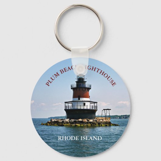 Plum Beach Lighthouse, Rhode Island Sleutelhanger (Voorkant)