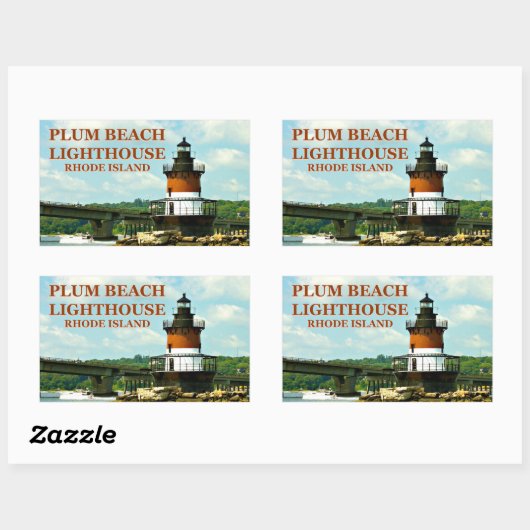 Plum Beach Lighthouse, Rhode Island Stickers (Vel)
