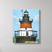 Plum Beach Lighthouse, Rhode Island Wrapped Canvas (Voorkant)