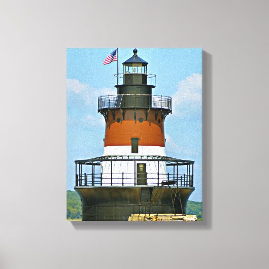 Plum Beach Lighthouse, Rhode Island Wrapped Canvas Afdruk (Voorkant)