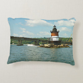 Plum Beach vuurtoren, Rhode Island accent kussen