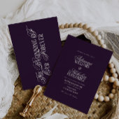 Plum Beginning Of Our Forever Wedding Kaart