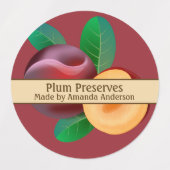 Plum Behoudt Modern Circle Food Label (Design 2)