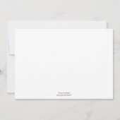 Plum Berry Gray Swirl Butterfly Weduwuitnodiging Kaart (Achterkant)