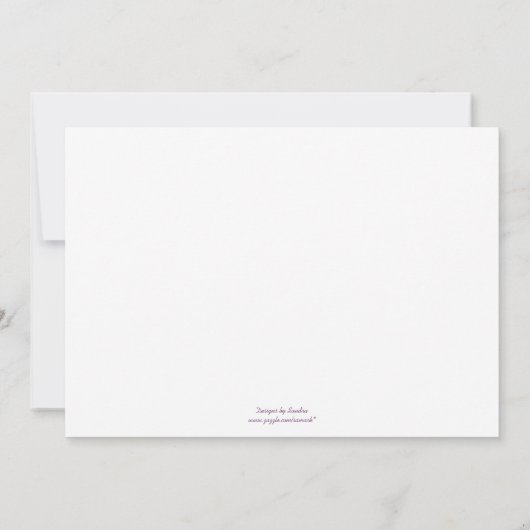 Plum Berry Gray Swirl Butterfly Weduwuitnodiging Kaart (Achterkant)