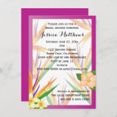 Plum Bird of Paradise Vrijgezellenfeest Wedding Kaart (Voorkant / Achterkant)