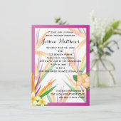 Plum Bird of Paradise Vrijgezellenfeest Wedding Kaart (Staand voorkant)