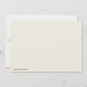 Plum Birdcage, Damask Invitation Kaart (Achterkant)