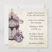 Plum Birdcage, Damask Kaart (Voorkant)