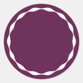 Plum Blank Circle Custom Spice Container Sticker (Voorkant)