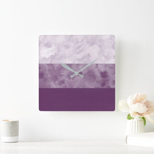 Plum Block Stripes Vierkante Klok (Huis)