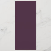 Plum Bloemen Faux Goud Geometrisch Bruiloft Menu K (Achterkant)