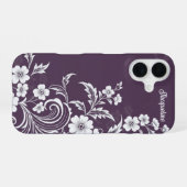 Plum Bloom Grace iPhone 16 Hoesje (Achterkant horizontaal)