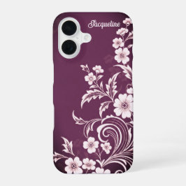 Plum Bloom Grace iPhone 16 Hoesje