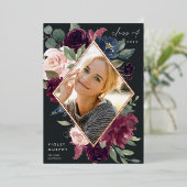 Plum Blossom | Aankondiging Folie Foto Afstuderen (Staand Voorkant)