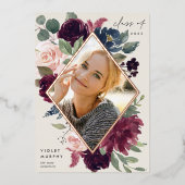 Plum Blossom | Aankondiging Folie Foto Afstuderen (Voorkant)