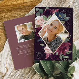 Plum Blossom | Aankondiging Folie Foto Afstuderen