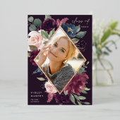 Plum Blossom | Aankondiging Folie Foto Afstuderen (Staand Voorkant)