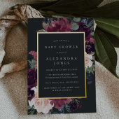 Plum Blossom Baby shower Folie Uitnodiging