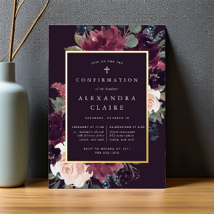 Plum Blossom Bevestiging Folie Uitnodiging