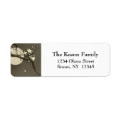 Plum Blossom bij nacht door Ohara Koson  Etiket (Voorkant)