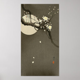 Plum Blossom bij nacht door Ohara Koson Poster