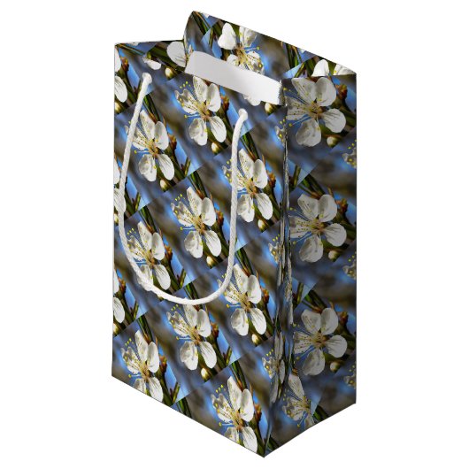 Plum Blossom Botanical Art Klein Cadeauzakje (Voorkant Gekanteld)